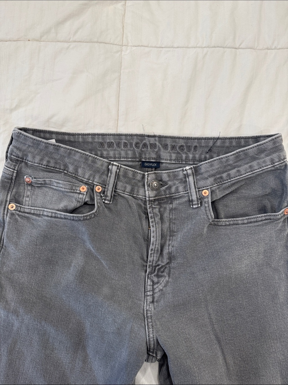 American Eagle Outfitters Men's Slim Straight Gray Jeans
